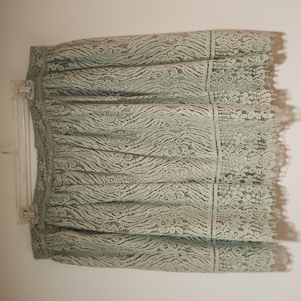 Junior's Xhilaration Mint Green Lace Skirt XL